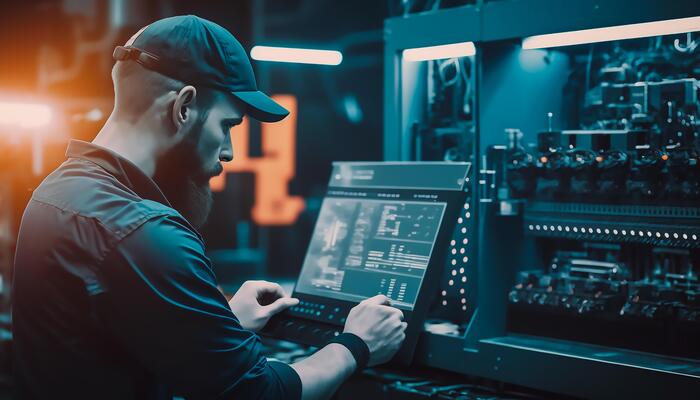 engineer working in smart modern factory generative ai free photo